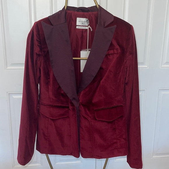 NWT ALTUZARRA velvet blazer M and pants sz 4 - Picture 1 of 15